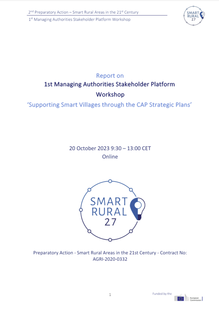 EU Organisations’ Platform - Smart Rural 27